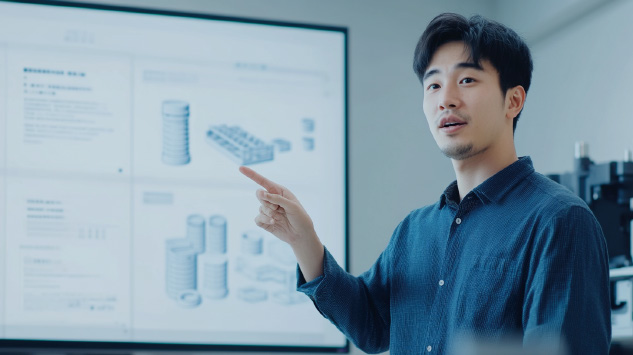 SZATech engineer introducing precision components
