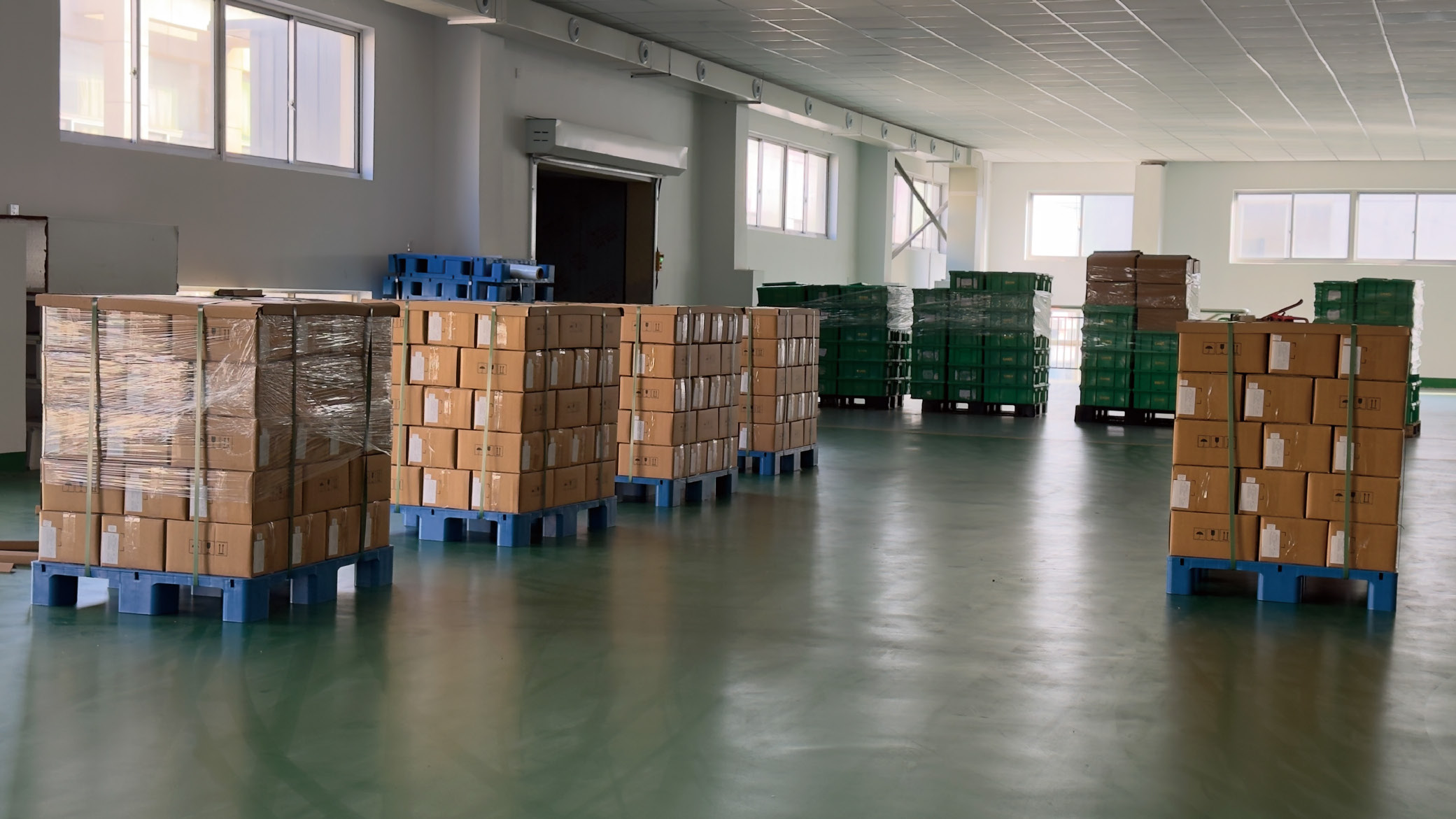 Packed goods in warehouse